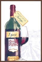 verjaardag kaart chocolade wijn en glas